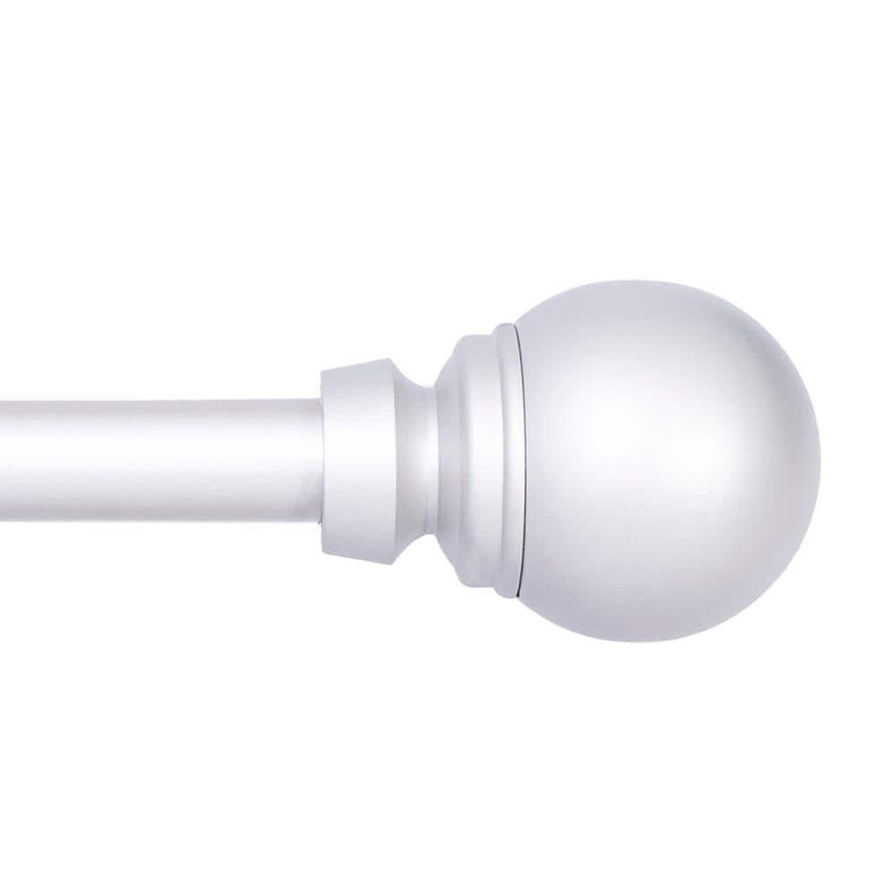 Kenney® Mae 5/8" Standard Decorative Window Curtain Rod, 28-48", Satin Nickel
