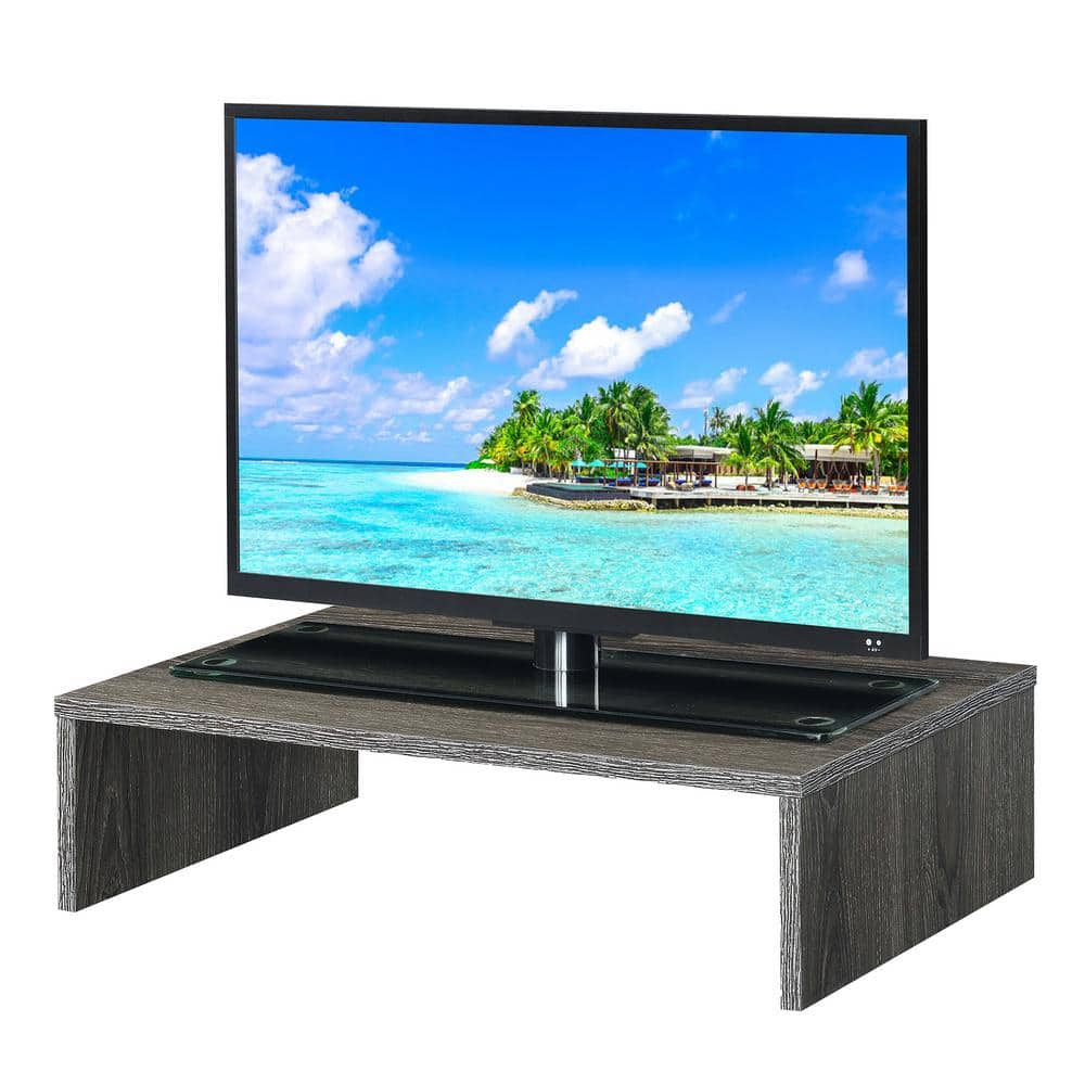Convenience Concepts Designs2Go Small TV/Monitor Riser for TVs up to 26 inches, Weathered Gray