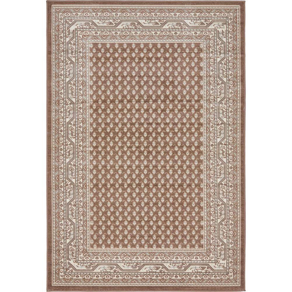 Williamsburg Allover Brown 4' 0 x 6' 0 Area Rug