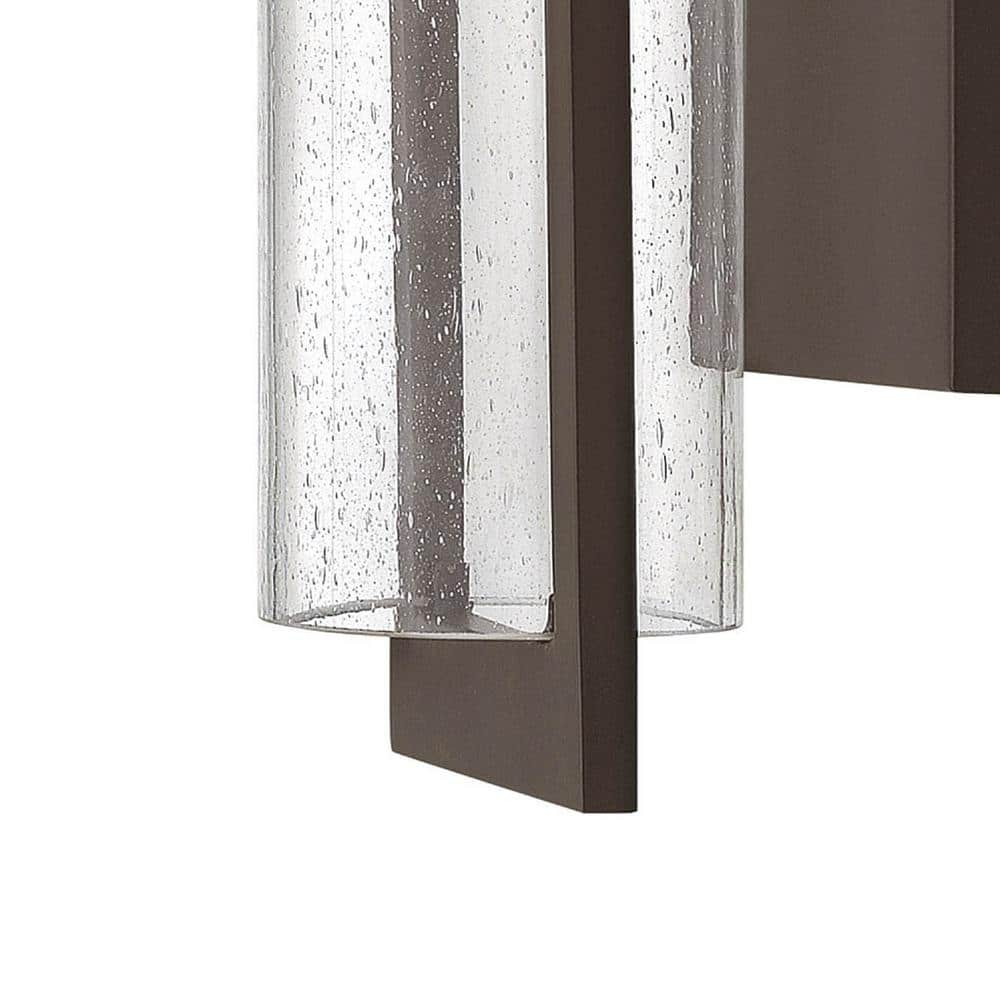 Shelter Buckeye Bronze 1-Light Outdoor Wall Lantern with Clear Seedy Glass
