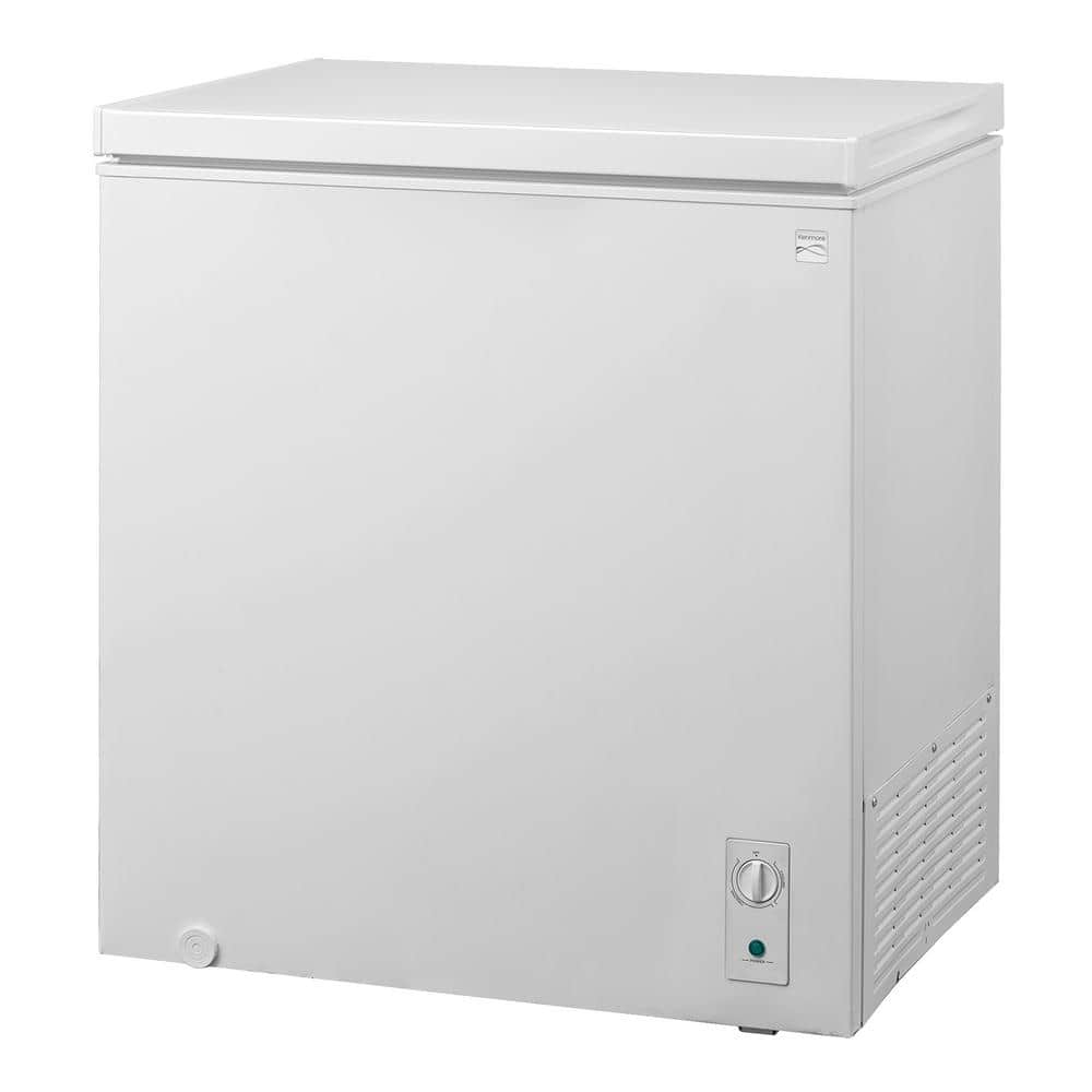 Compact White Convertible Refrigerator/Freezer with Stay-Open Lid