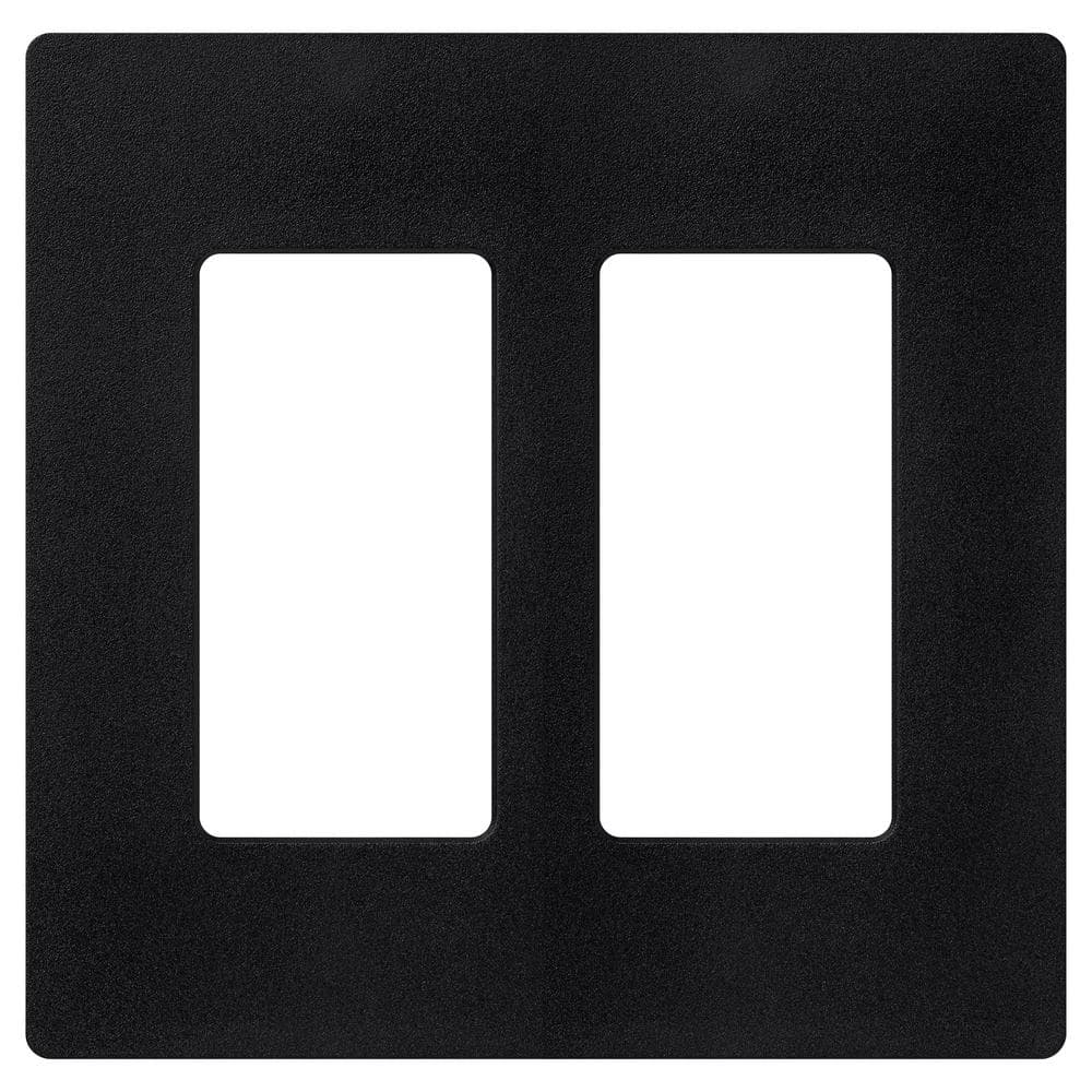 Claro 2 Gang Wall Plate for Decorator/Rocker Switches, Satin, Midnight (SC-2-MN) (1-Pack)