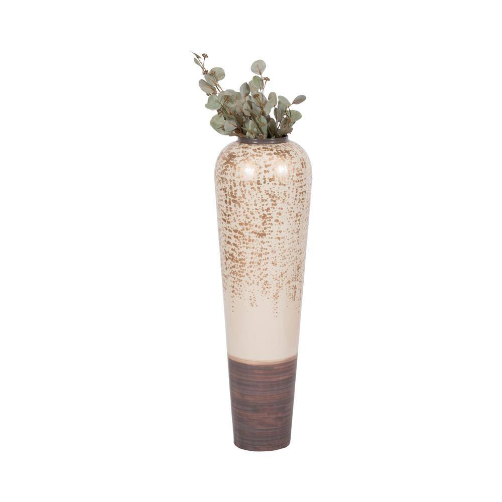 Sagebrook Home Opulence Metal Floor Vase - Elegant Iron Home Decor