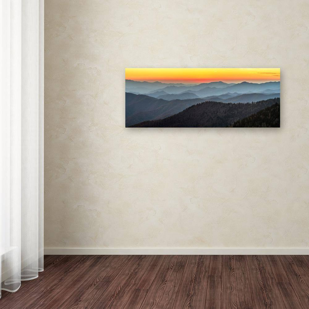 Trademark Fine Art "Great Smoky Sunset" Canvas Art by Pierre Leclerc