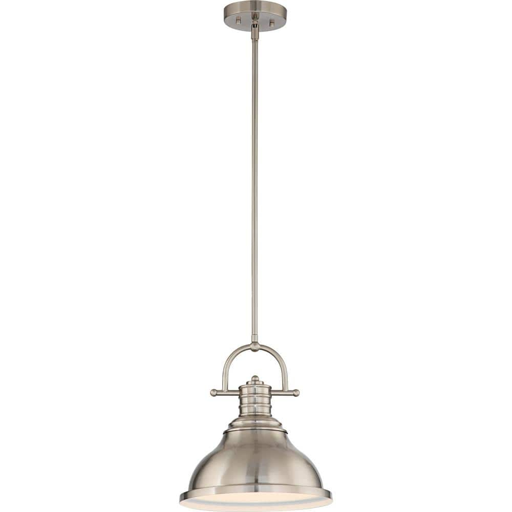 Volume Lighting  1-Light Indoor Brushed Nickel Downrod Pendant - Brushed Nickel