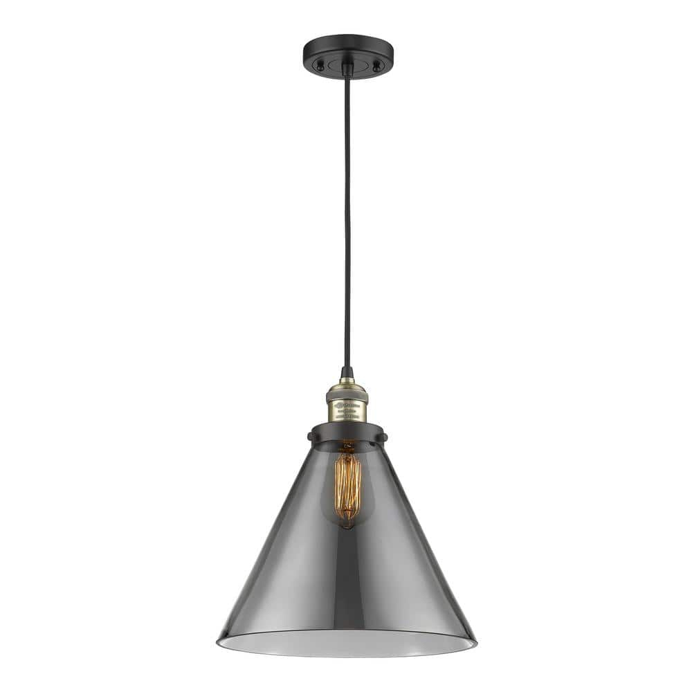 Innovations Lighting Cone 1 - Light Pendant in  Black Antique Brass