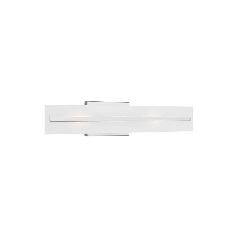 Dex Chrome 2-Light Outdoor Vanity with Satin Etched Glass