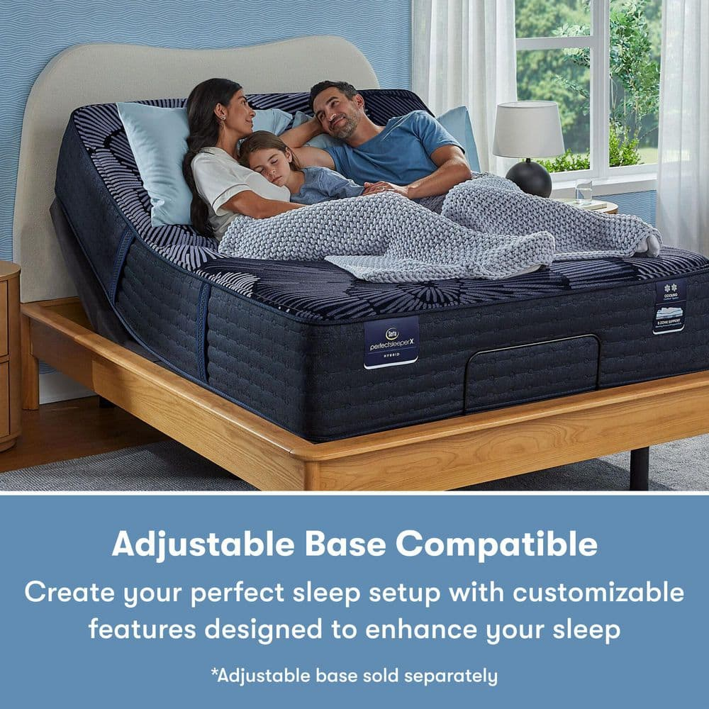 Queen Plush Gel Memory Foam Hybrid Mattress with Adjustable Bed