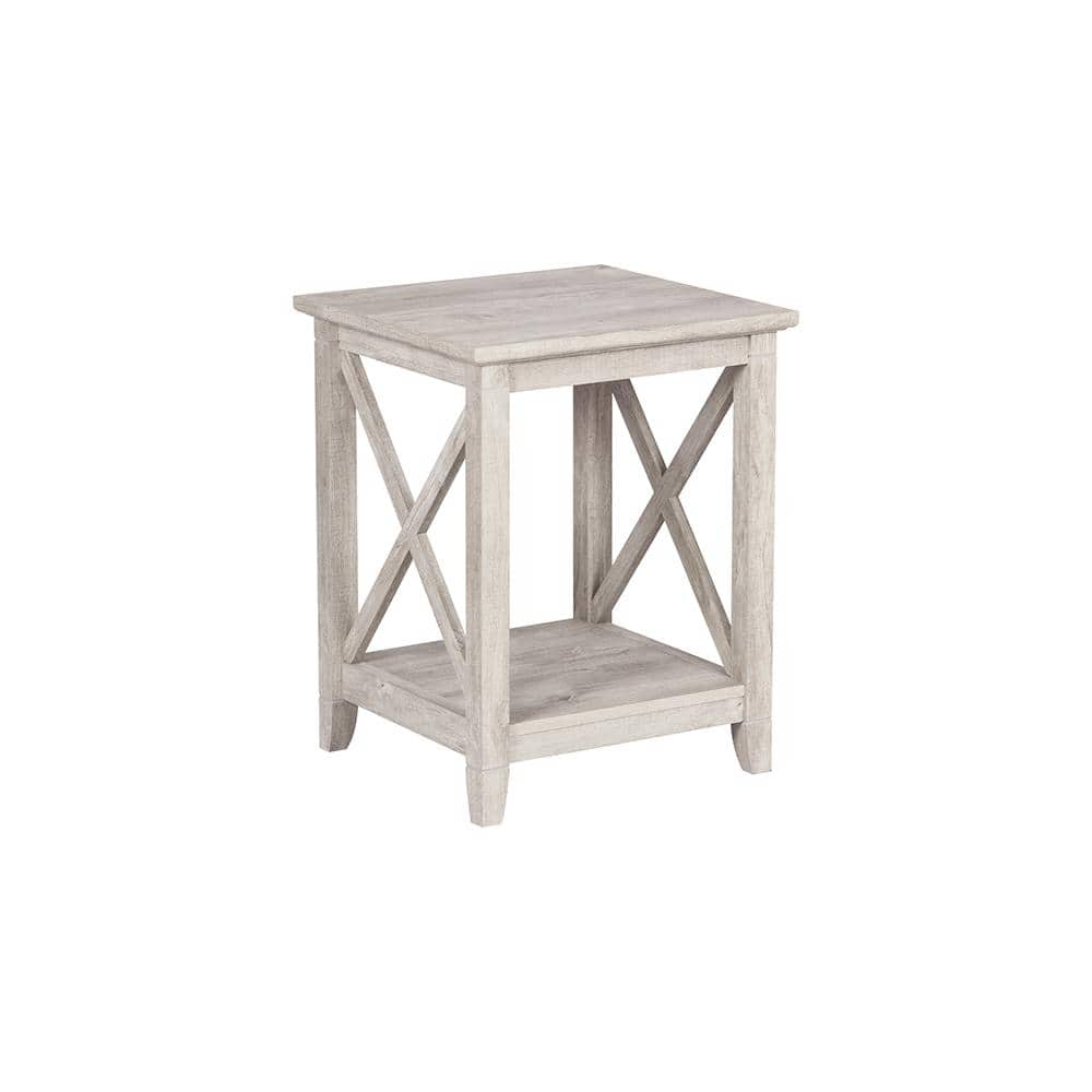 Saint Birch Honduras Washed Gray End Table