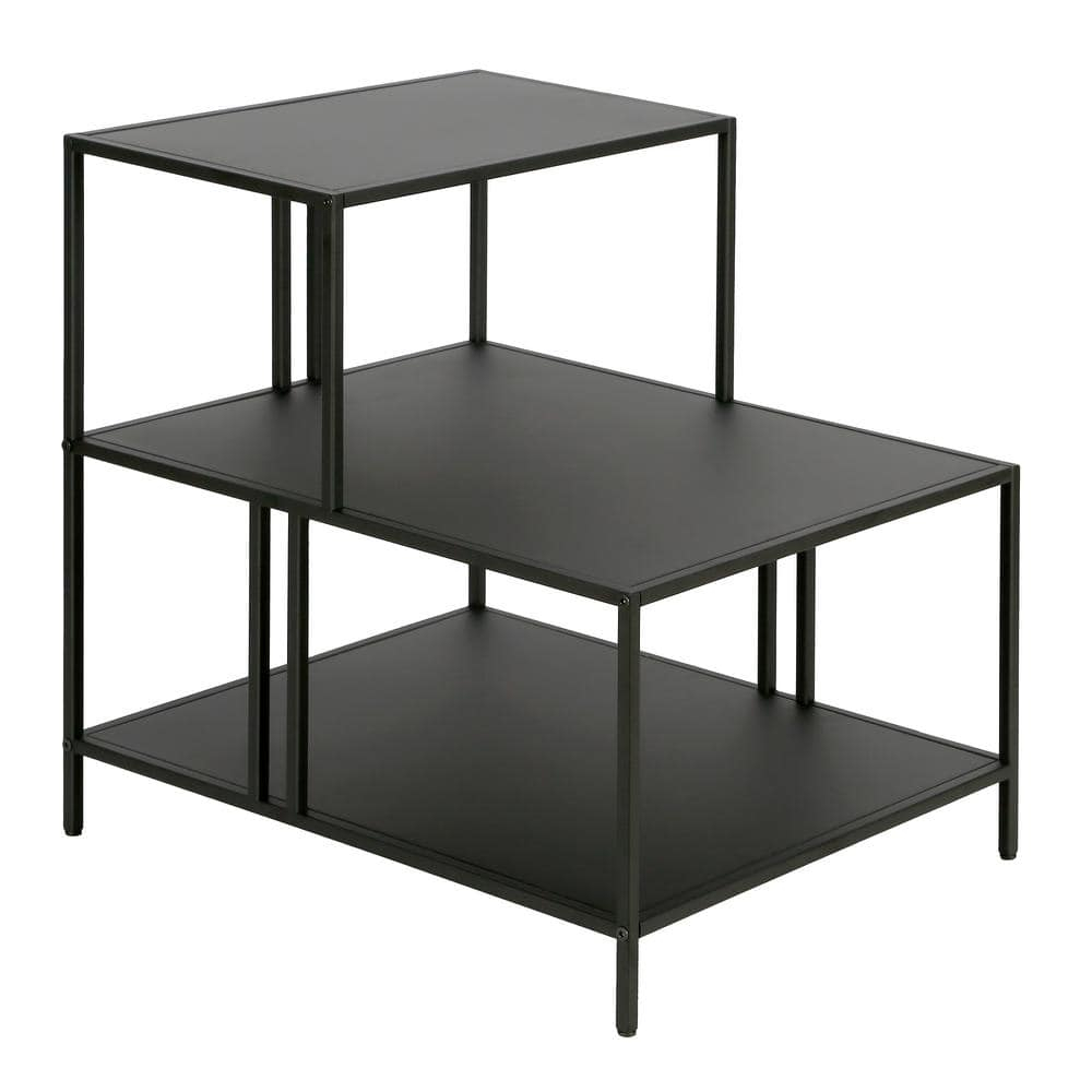 Evelyn&Zoe Cortland 20" Wide Rectangular Side Table, Blackened Bronze