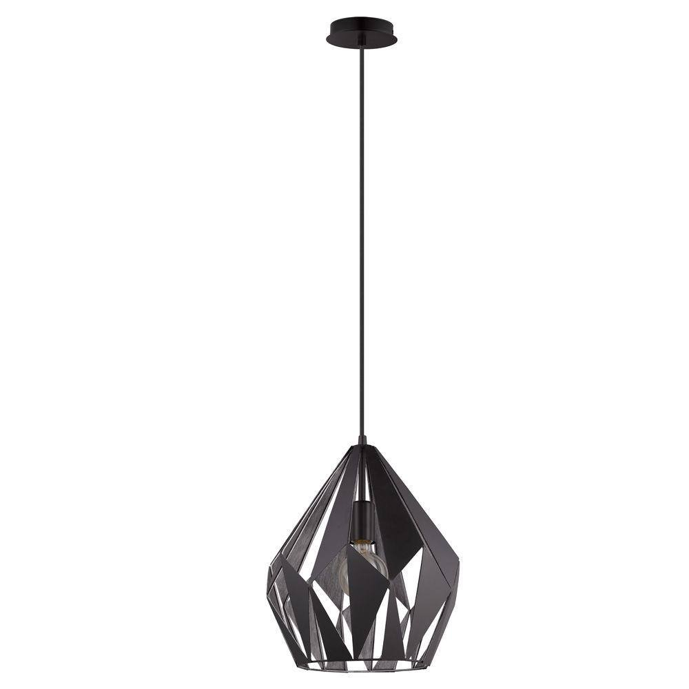 Carlton 20'' Matte Black and Silver Modern Pendant Light
