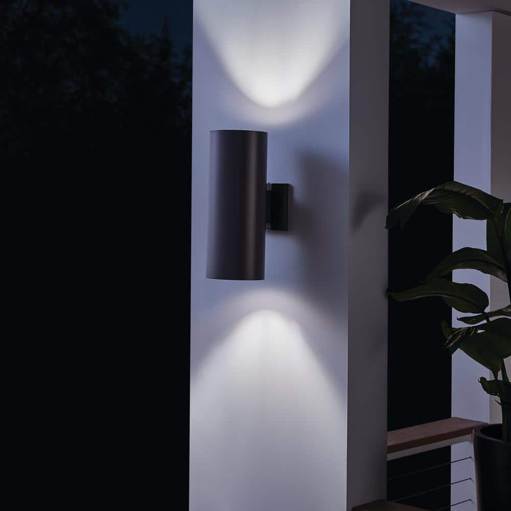 Kichler 2 -Light 15-in H Bronze Hardwired Outdoor Wall Light