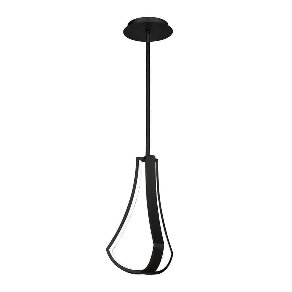 WAC Lighting Artemis 14" LED 3000K Contemporary Aluminum Mini Pendant in Black