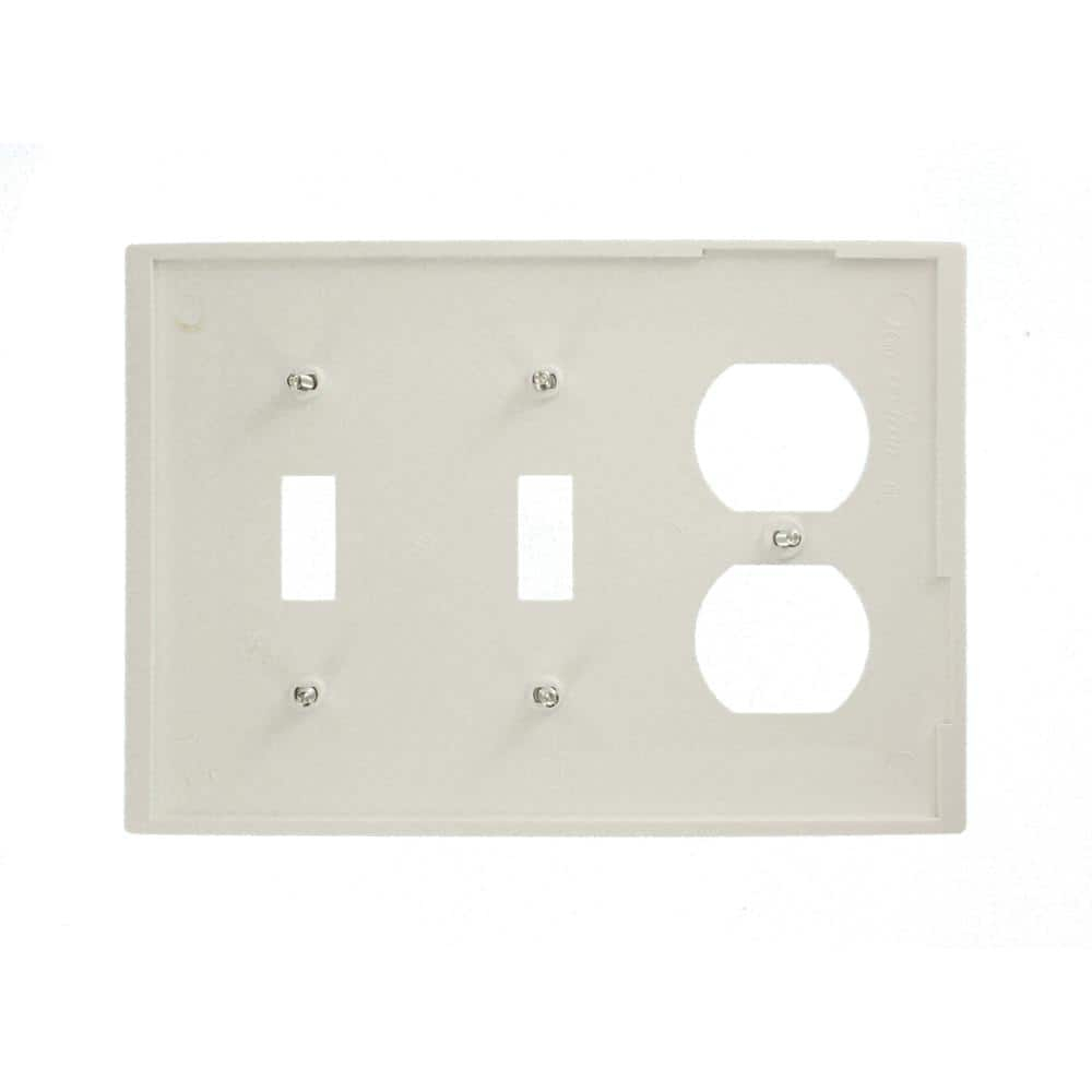 Leviton 80721-W WH WP 3G 2TGL 1DUP NYLON