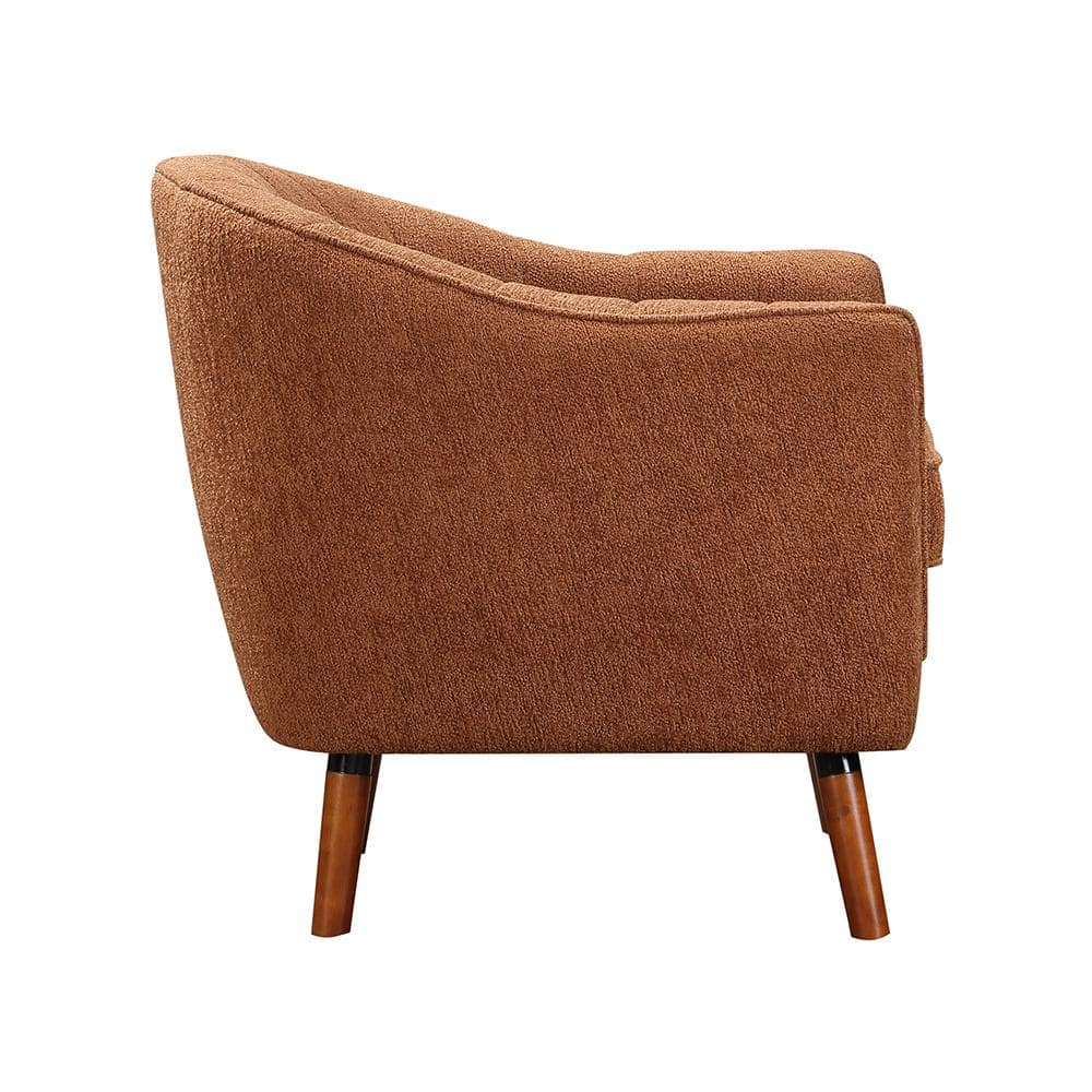 Lexicon Cutler Fabric Upholstered Accent Chair in Rust