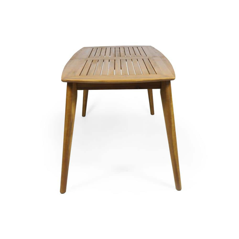Noble House Artesia 71" Rustic Wooden Patio Dining Table in Teak
