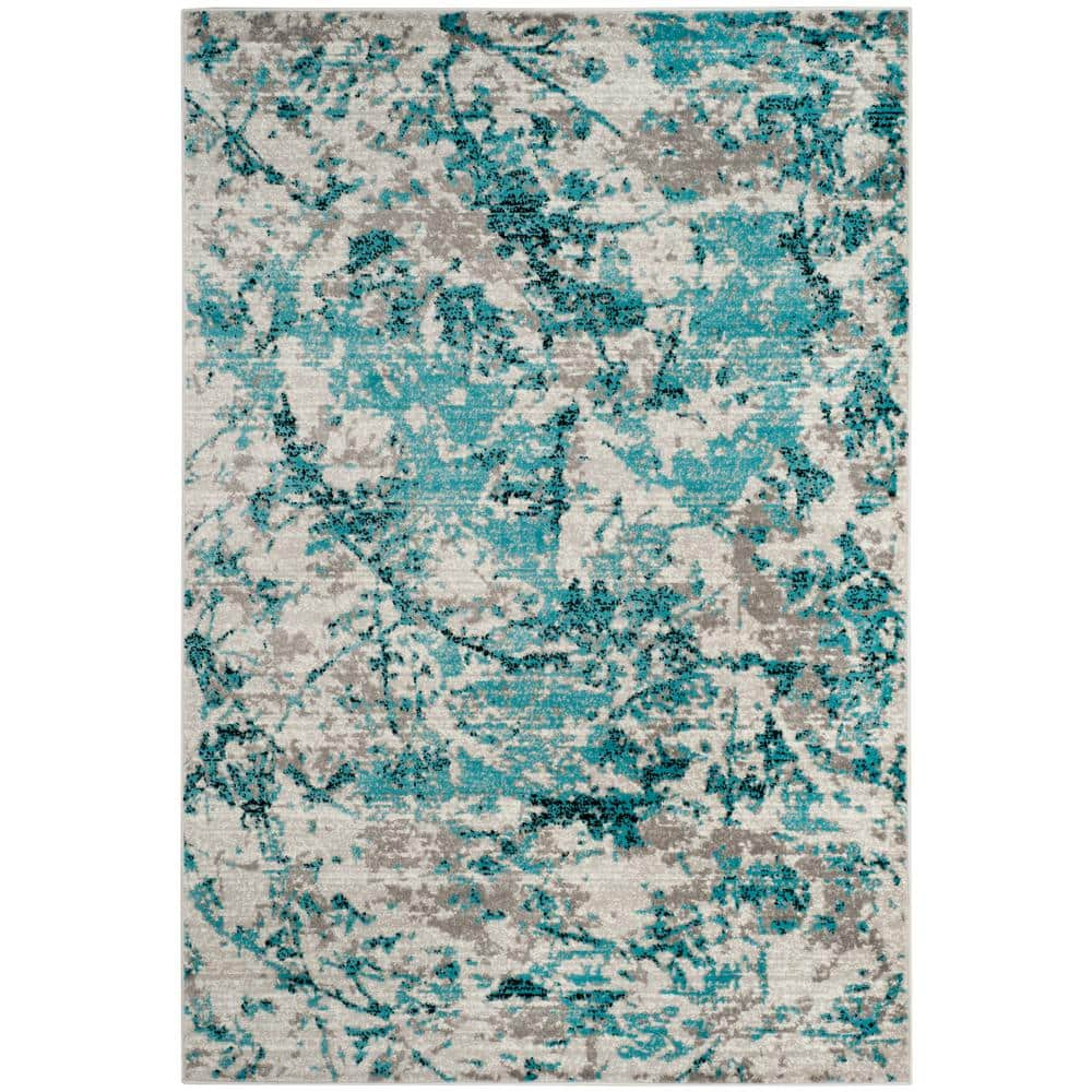 SAFAVIEH Skyler Joisse Abstract Area Rug, Blue/Ivory, 3' x 5'