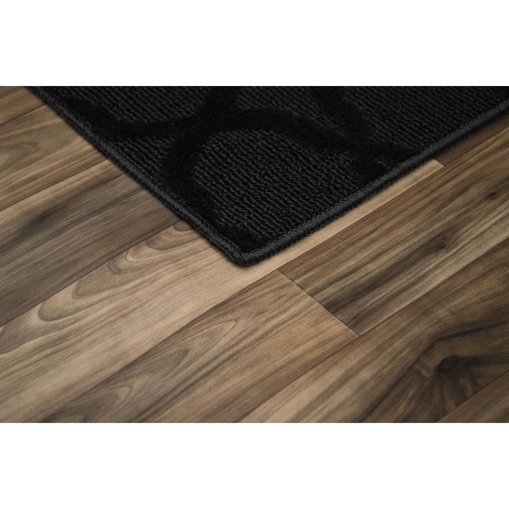 Garland Rug Sparta Indoor Rug Set, 3 Piece Set (2'x5',3'x4', 5'x7') Black