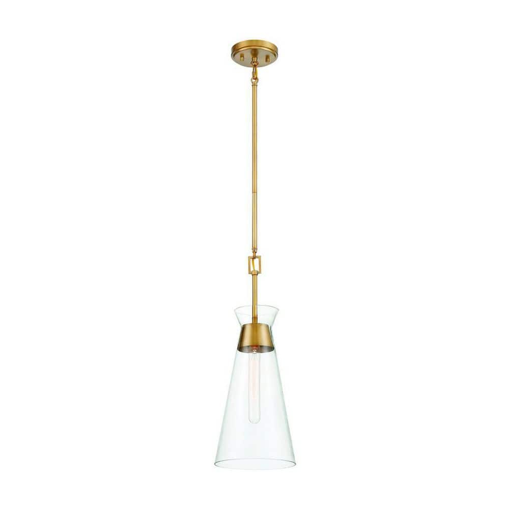 Savoy House Lakewood 1 - Light Pendant in  Warm Brass