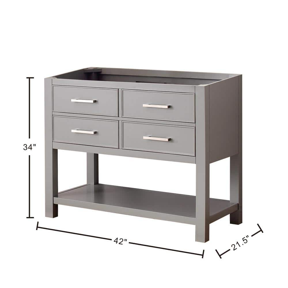 Avanity Brooks-V42 Brooks 42" Single Free Standing Wood Vanity Cabinet Only - Grey