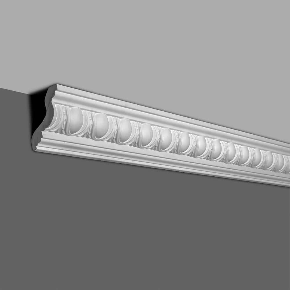 Architectural Products by Outwater L.L.C. 2-9/16 in x 3-1/8 in x 6 in Long Polyurethane Egg and Dart Crown Moulding Sample