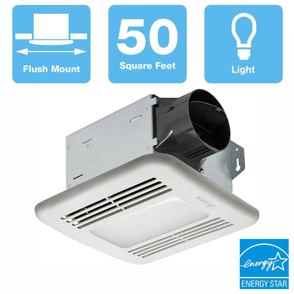 Delta Breez Integrity 50 CFM Wall / Ceiling Bathroom Exhaust Fan & LED ITG50LED
