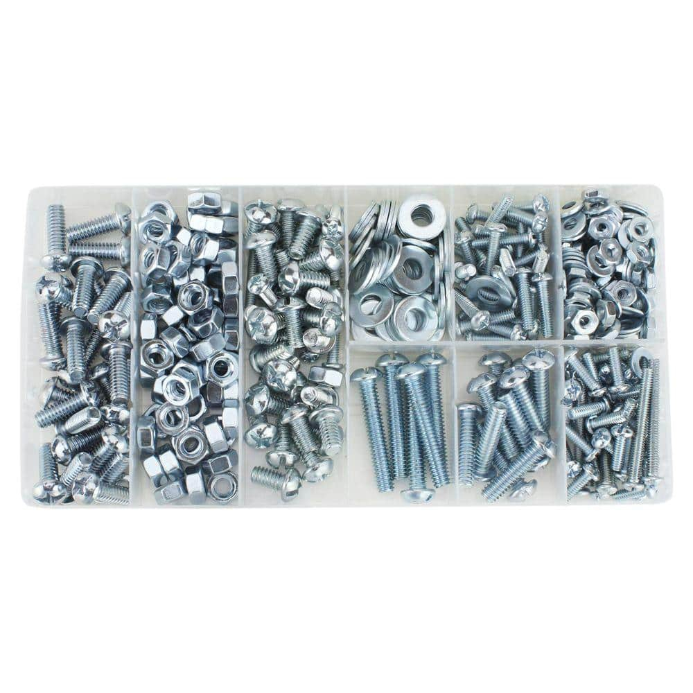 Everbilt 405 Pc Machine Screw Round Head Assorted Sizes Kit in Plastic Organizing Box 803264