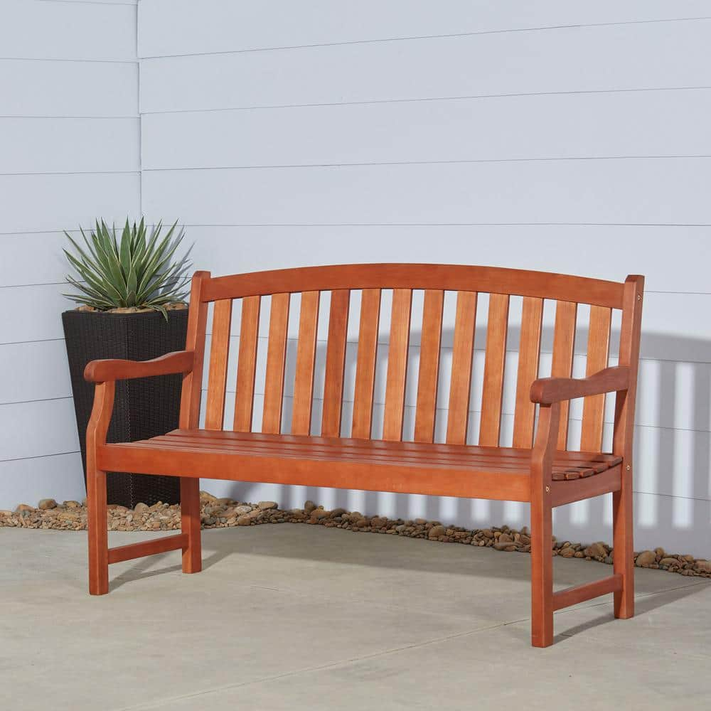 City Supply Center Wood Outdoor Bench