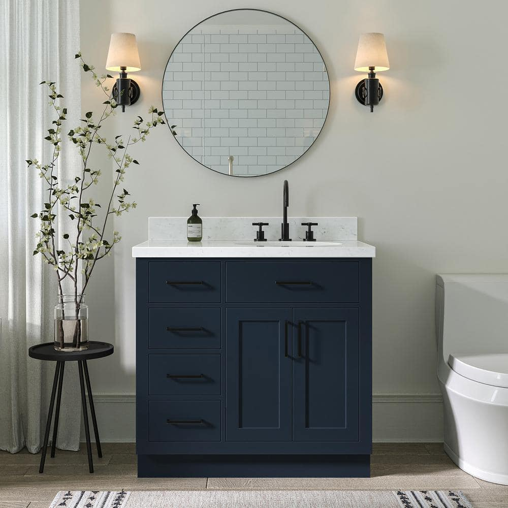 Ariel T036srcqovo Hepburn 36" Free Standing Single Basin Vanity Set - Blue