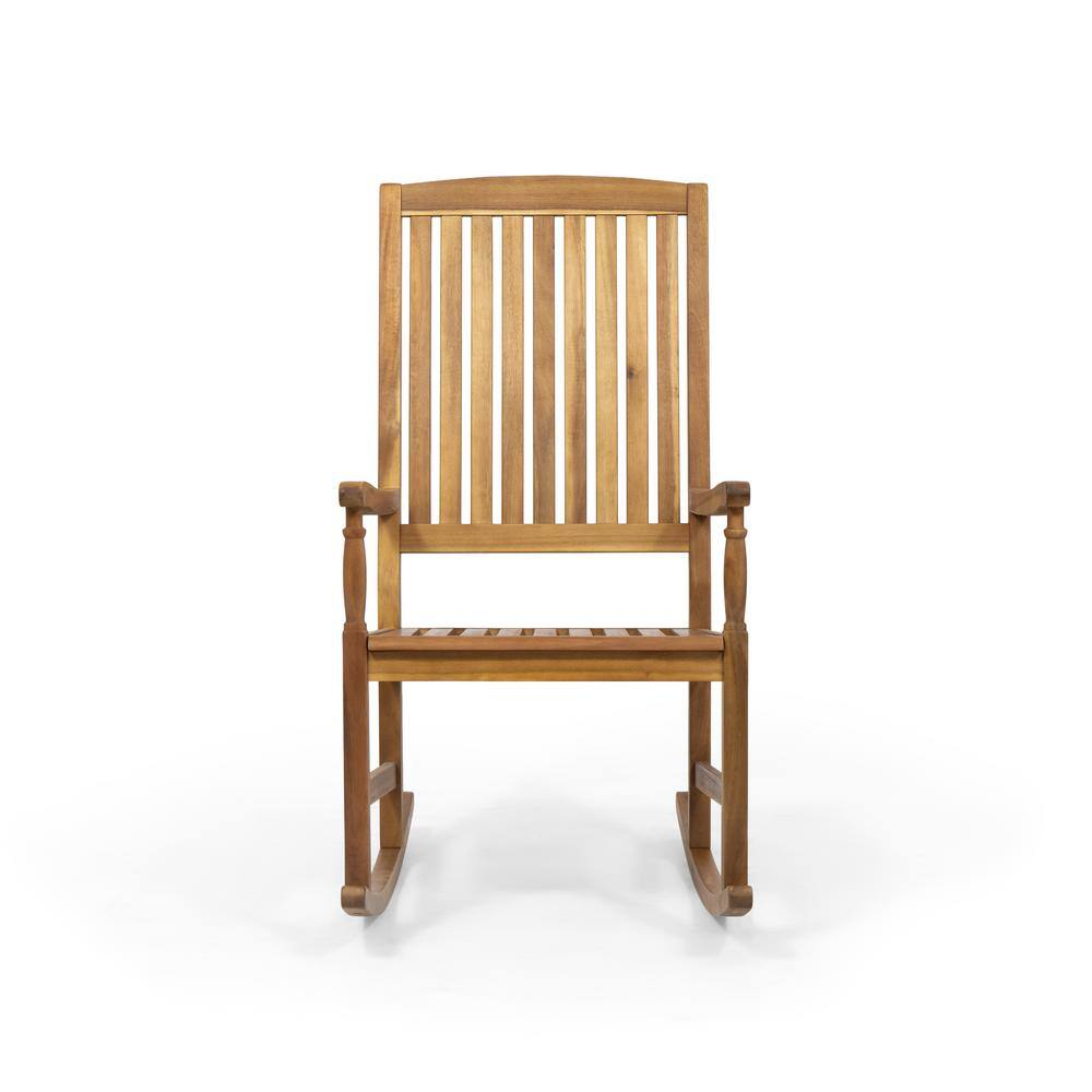 Noble House Arcadia Outdoor Acacia Wood Rocking Chair Teak