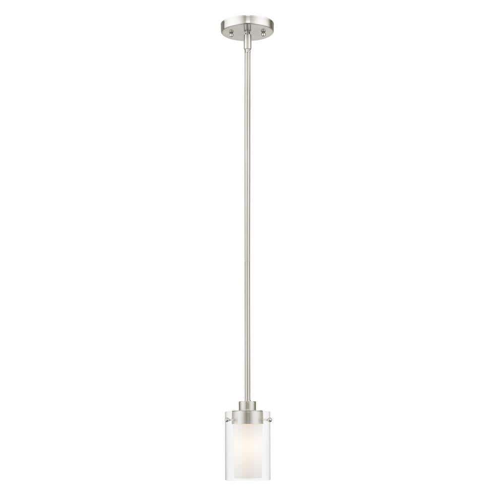 1540-91-Livex Lighting-Manhattan - 1 Light Mini Pendant in Contemporary Style - 5 Inches wide by 8 Inches high     -Traditional Installation