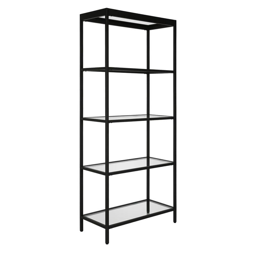 Evelyn&Zoe Alexis 30" Wide Rectangular Bookcase, Blackened Bronze