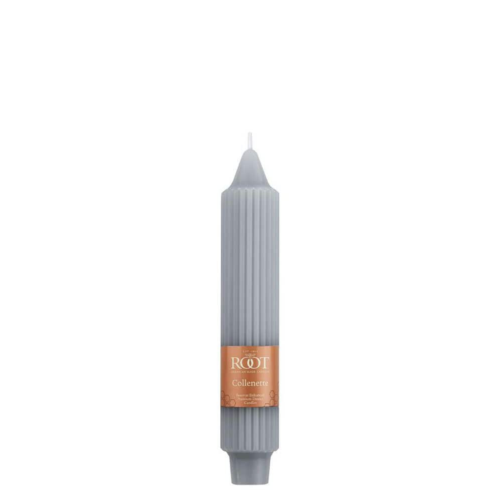 Grecian Collenette 7 in. Platinum Unscented Taper Candle (Set of 4)