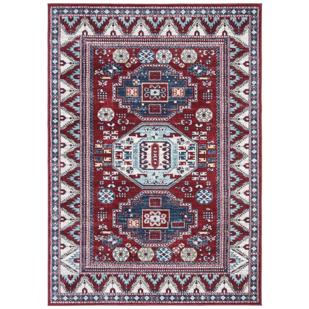 SAFAVIEH Kazak Collection KZK118R Red / Blue Rug