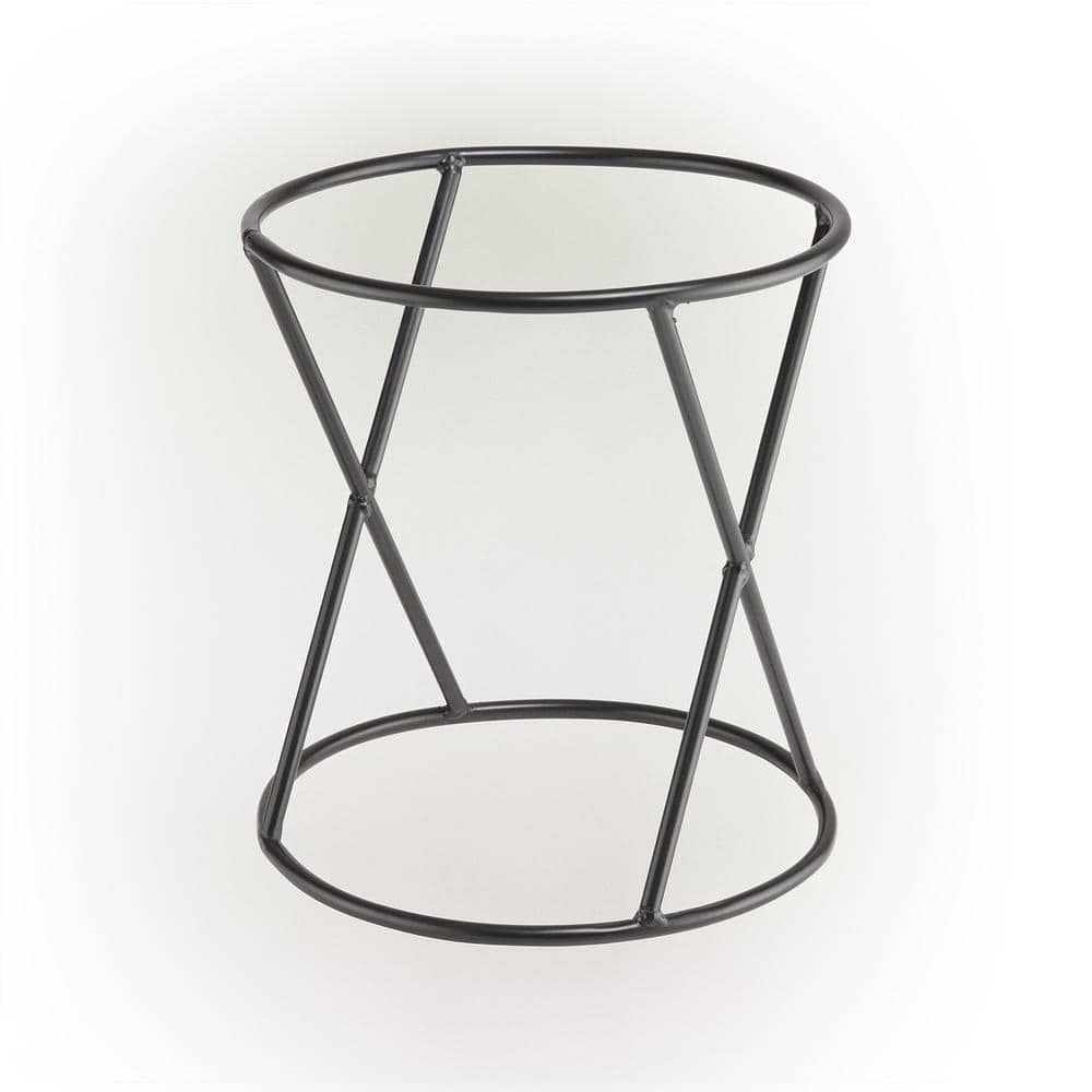 Alpine Corporation 10" x 11" Metal Gazing Globe Display Stand, Black