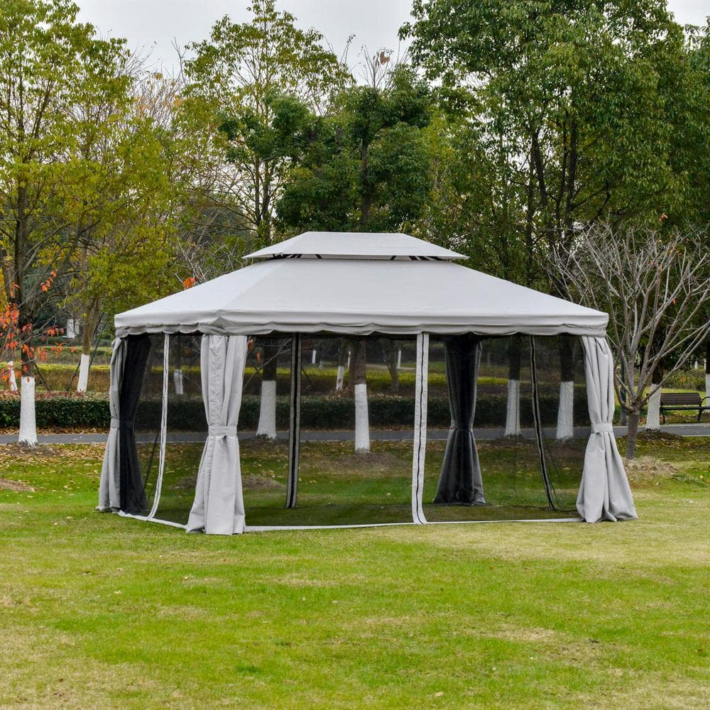 Outsunny 10' x 13' Canopy Shelter Gazebo, Lightweight