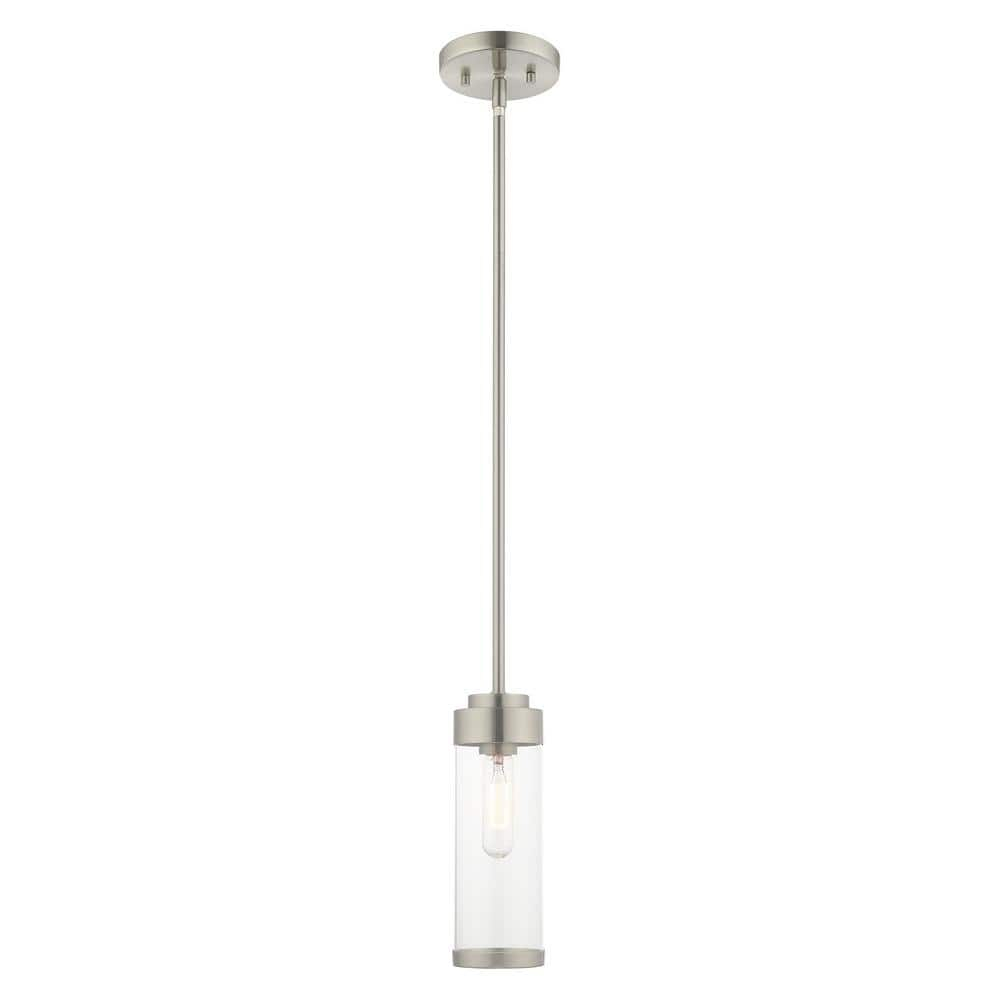 Livex Lighting Hillcrest 1 - Light Pendant in  Brushed Nickel