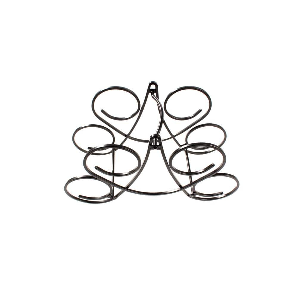 Bordeaux 9.75 in. x 16.5 in. x 7.5 in. Steel Knock Down 5-Bottle Wine Rack in Black
