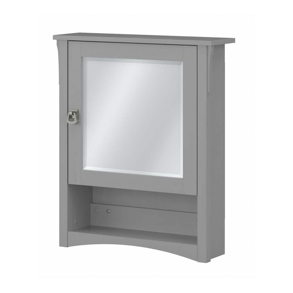 Salinas Bathroom Medicine Cabinet with Mirror in Cape Cod Gray - Engineered Wood