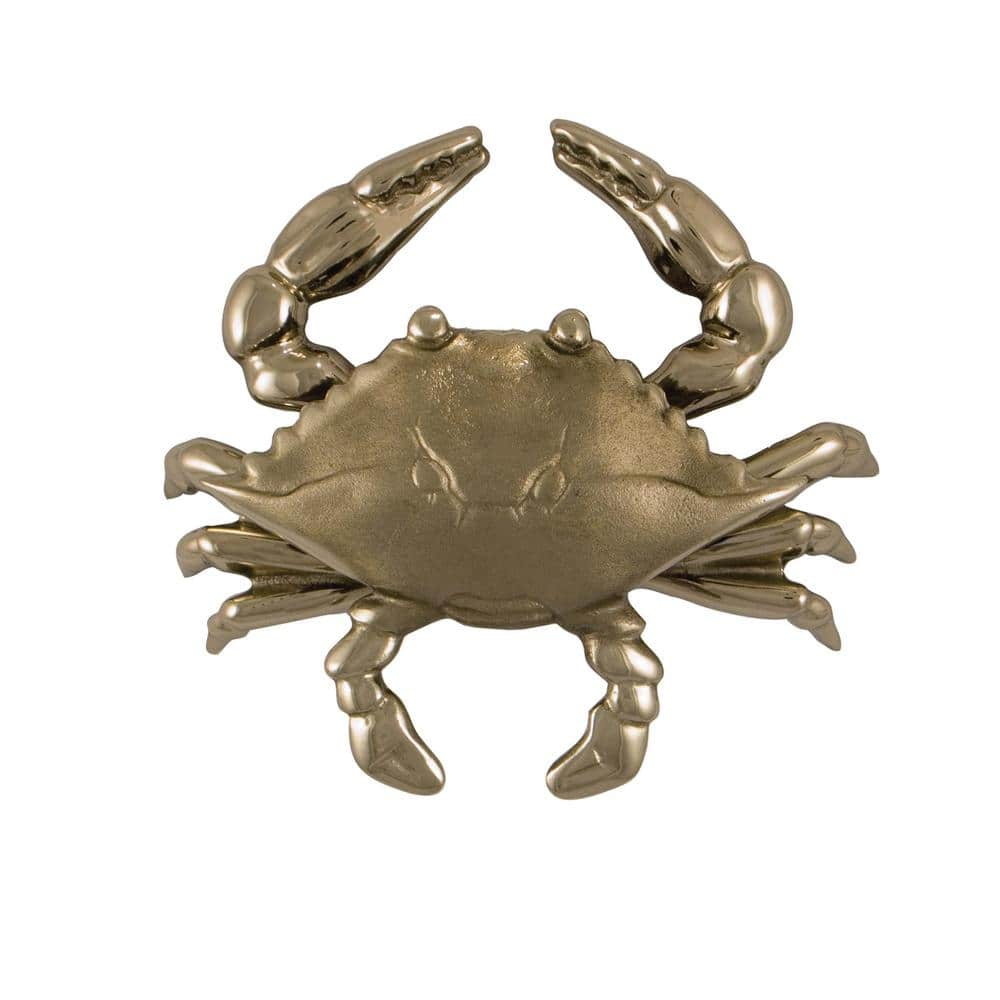 Nickel Silver Coastal Crab Solid Brass Door Knocker