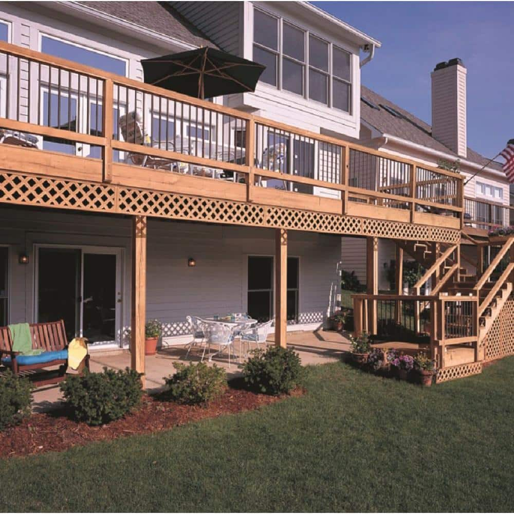 Barrette Outdoor Living 48" H x 1.18" W Vinyl Lattice Cap (2-Pack) (Set of 2)