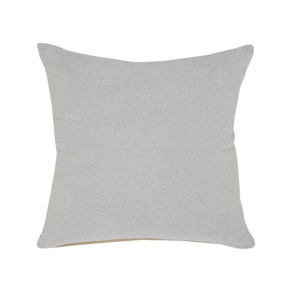 Ox Bay Tatum 20" x 20" Light Gray Solid Cotton Adult Decorative Throw Pillow