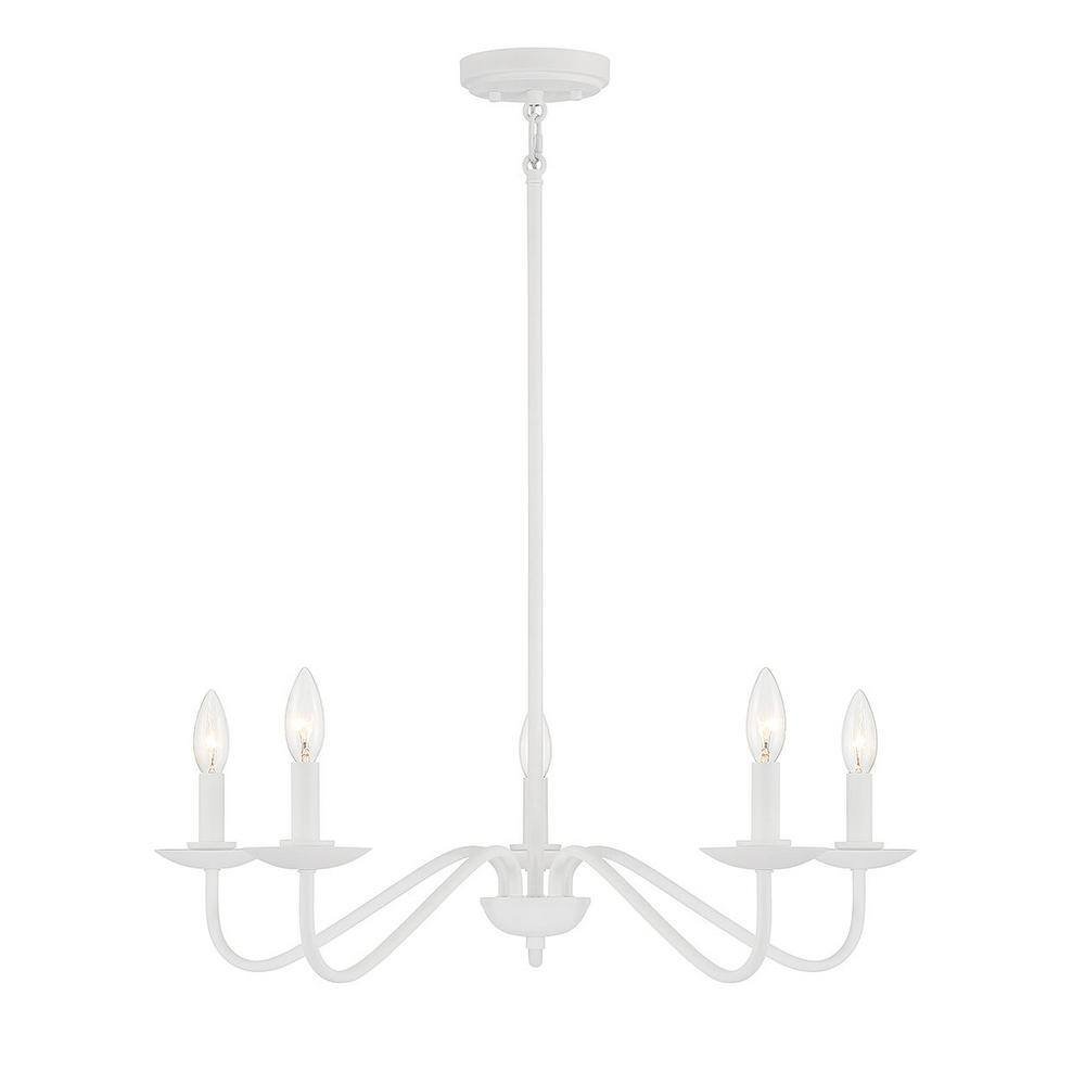 Trade Winds Aidan 5-Light Chandelier in Bisque White