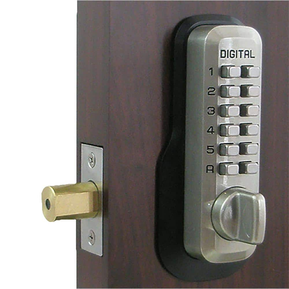 M210 Double Combination Satin Nickel Keyless Single Cylinder Deadbolt Lock