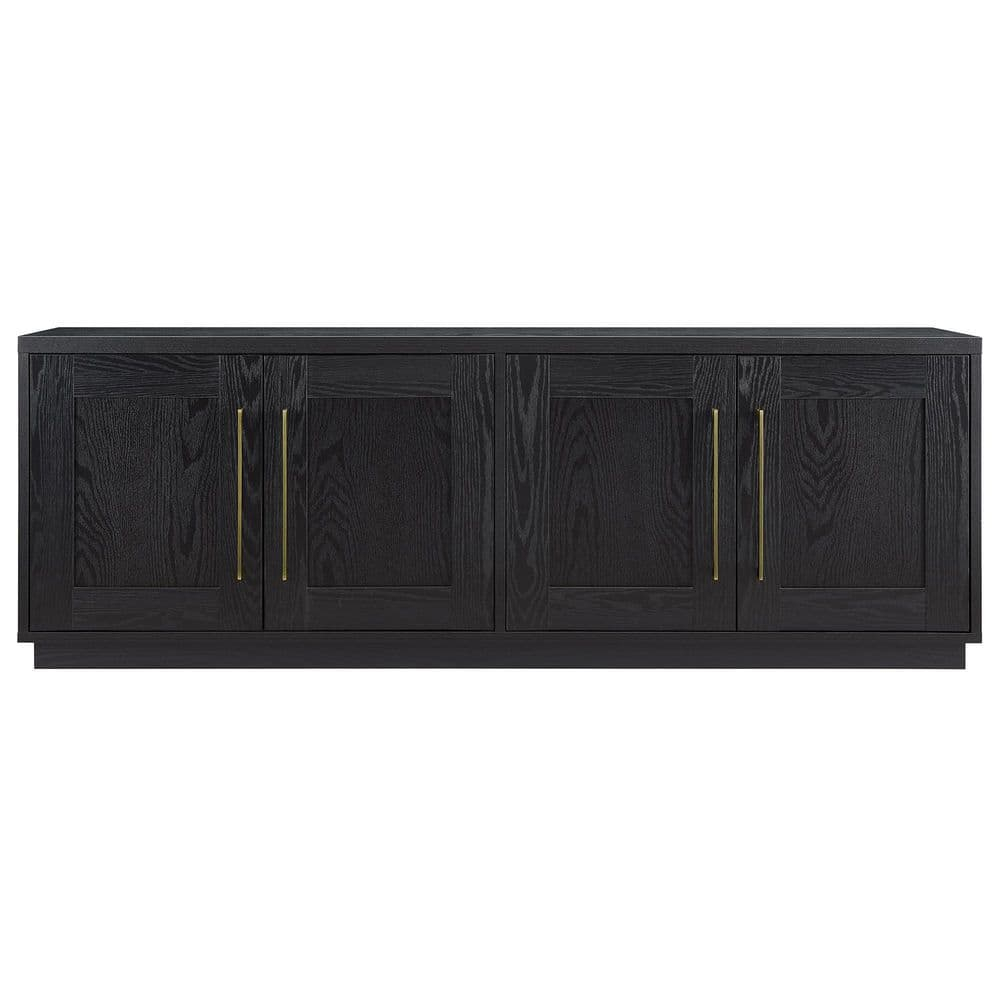 Evelyn&Zoe Tillman Rectangular TV Stand for TV's up to 75", Black Grain