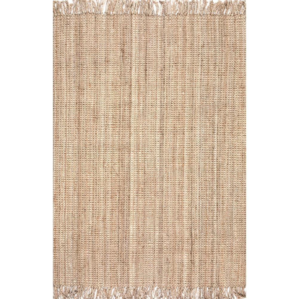 nuLOOM Daniela Chunky Jute Natural 4' x 6' Farmhouse Area Rug
