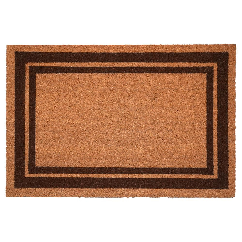 Calloway Mills Brown Border Outdoor Doormat 24" x 36"