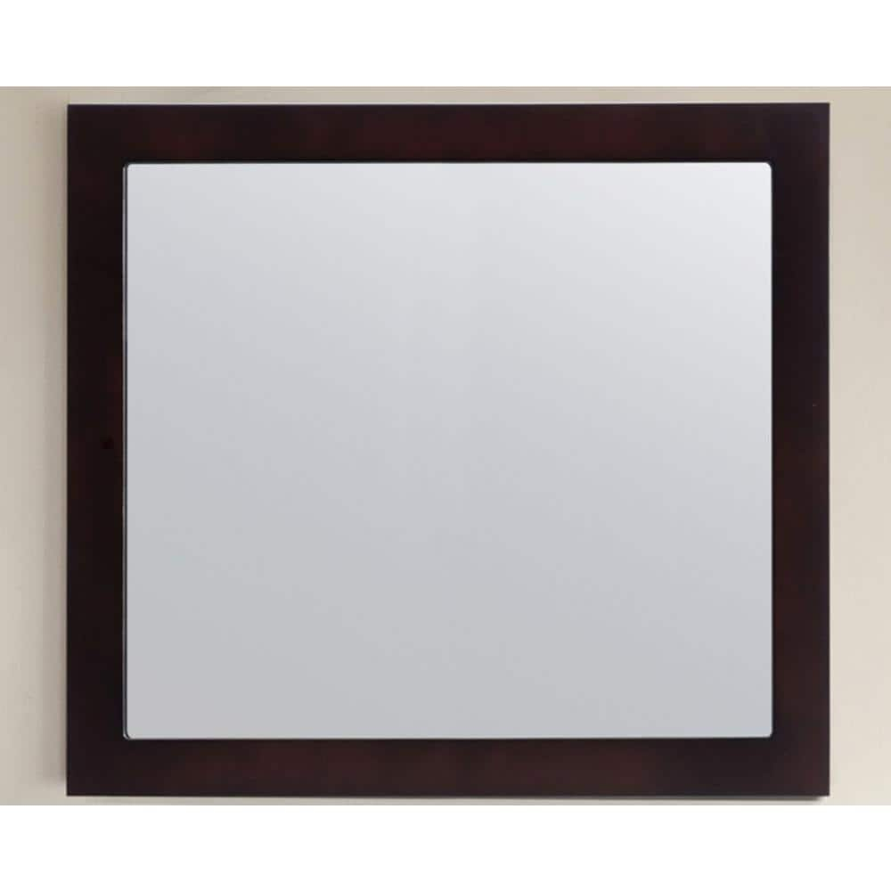 Sterling 36" Framed Rectangular Espresso Mirror