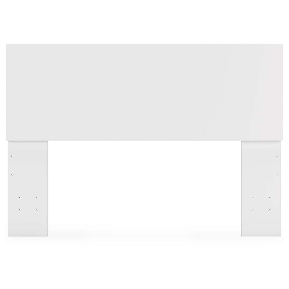 Full White Wood Adjustable Height Storage Bed