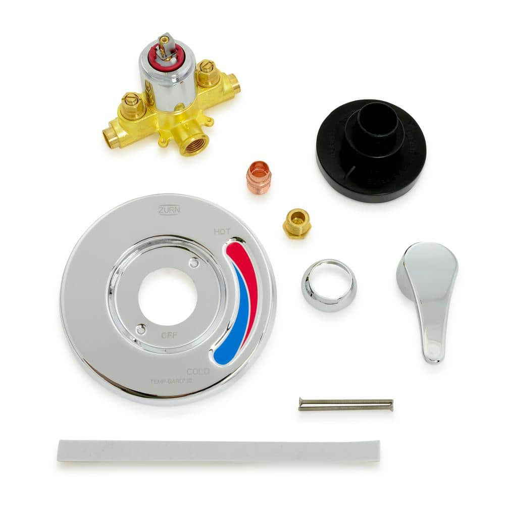 Chrome Wall-Mounted Thermostatic Shower Valve with Diverter